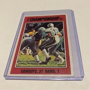 Roger Staubach NFC Championship 75 1976 Topps Football Card Vintage